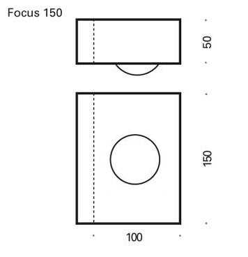 LED wall light/mirror light "Focus 150" 15cm 2 x 8W Top Light