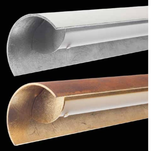 BRAGA TILE 2121/S2 C24/13 LED bar light, concrete finish / silver leaf