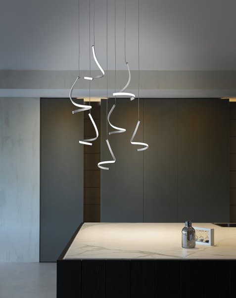 Braga Tape LED Chandelier white 2133SM-10 extendable, decentralised canopy