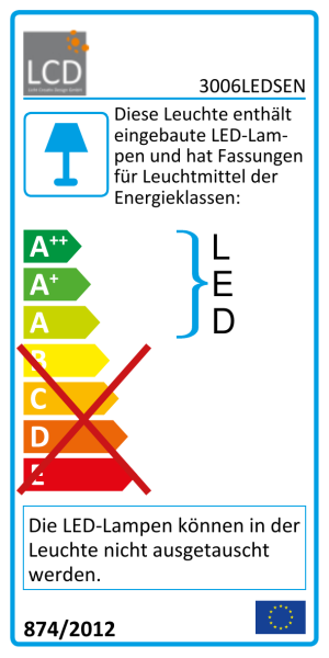 LCD Leuchten  LED Edelstahl Außenwandleuchte 3006LEDSEN 13 Watt 260x260 mm
