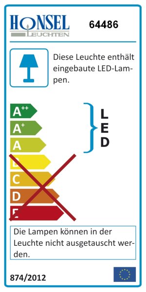 HONSEL-Leuchten 64486 LED Pendelleuchte LUCY