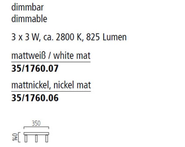 Helestra - LED ceiling spotlight FOX white - 35/1760.07 - IP40