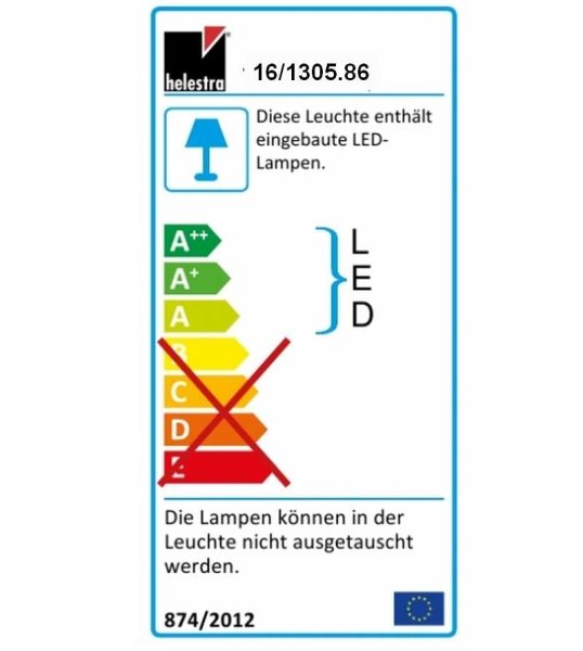 Helestra ERIN 16/1305.86 110cm LED Pendelleuchte Edelstahl-finish