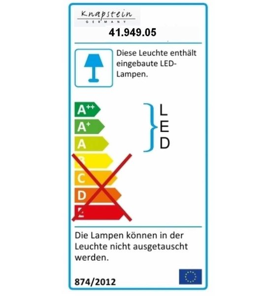 Knapstein Edda LED Stehleuchte Tastdimmer Mattmessing