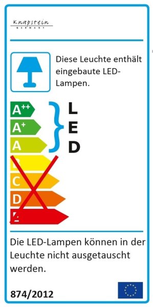 Ausstellungsstück Knapstein Thea-S-Flex 41.975.05 LED Steh-/Leseleuchte Gestensteuerung dimmbar mattnickel