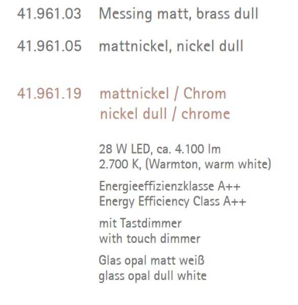 Knapstein Alma LED ceiling floodlight oval - matt nickel chrome 185cm - 41.961.19