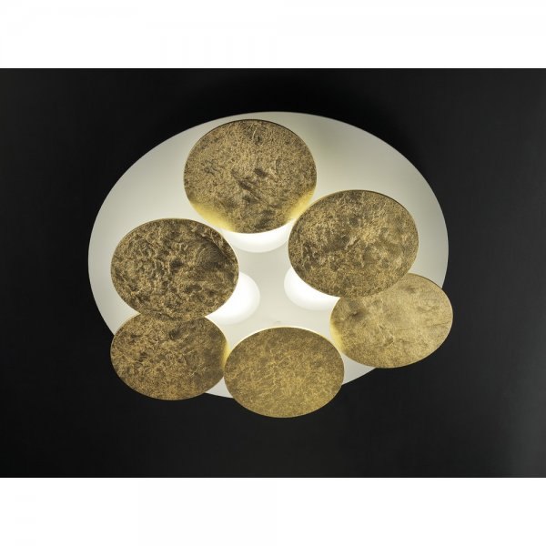 Braga - Nuvola LED Wand/Deckenleuchte 2092/PL45 Blattgold