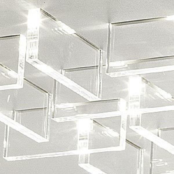 BRAGA LED Deckenleuchte Cristalli transparent 2051/PL60D C-31 Rose gebürstet
