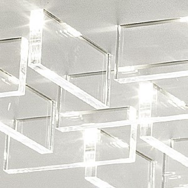 Braga LED Ceiling Light Cristalli 2051 / PL36 chrome