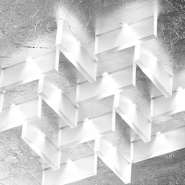 Braga LED Deckenleuchte Cristalli 2051/PL80 Blattgold