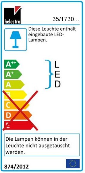 Helestra Vigo LED Strahler-Deckengehäuse Endeinspeisung 35/1730...