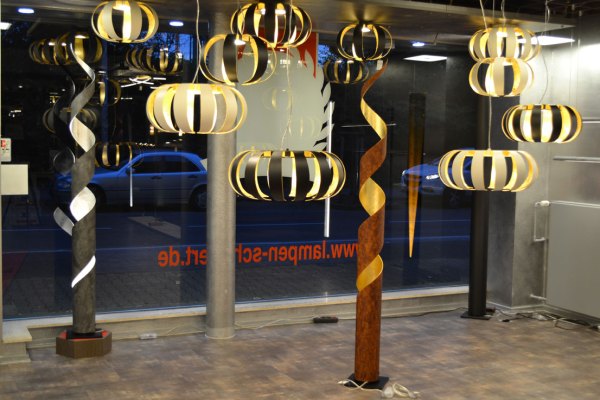 Braga GEO LED Pendelleuchte 3-flg schwarz/blattgold 2123/S50 C-19/14