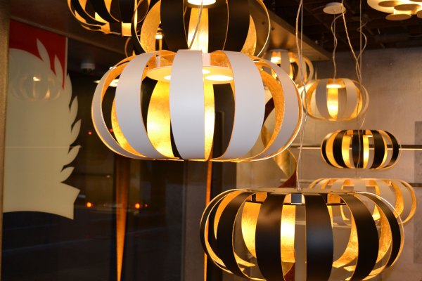 Braga GEO LED ceiling luminaire 3 flame, white / gold 2123/PL50 C-10/14
