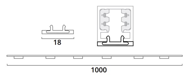 NEW Top Light Mini Track (10) Blind cover