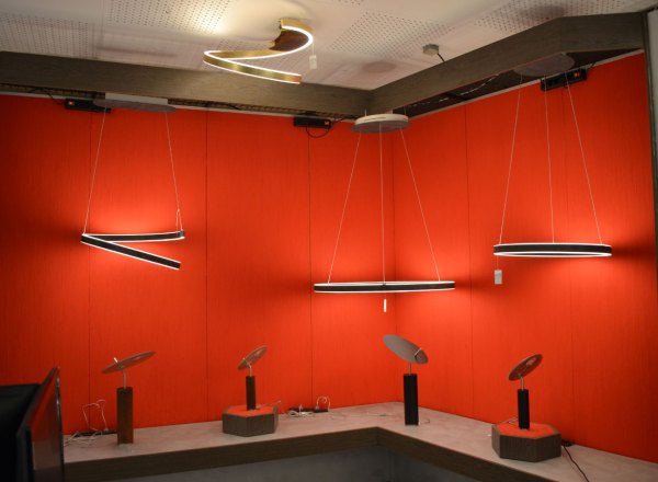 Ausstellungsstück Braga Loop LED Wand/Deckenleuchte 60cm 2129/PL60 M-13, dimmbar, Silber