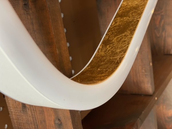Braga Round LED Deckenleuchte 2132/PL125 Weiß / Blattgold