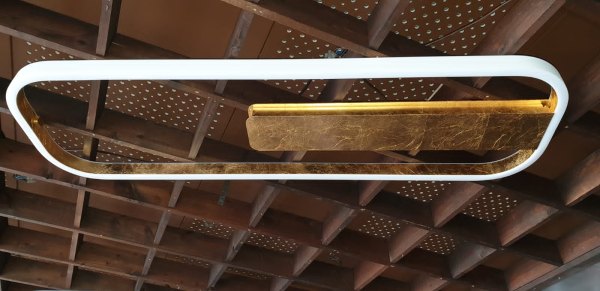 Braga Round LED Deckenleuchte 2132/PL125 Weiß / Blattgold