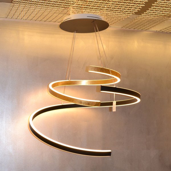 Braga Spira LED ceiling lamp 75 cm gold leaf 2130/PL75 M-14