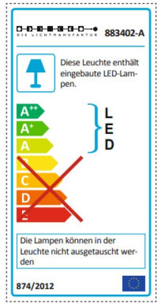 DeLight/Light Manufacture LED interior/exterior wall luminaire LOGOS WO 883402-AT