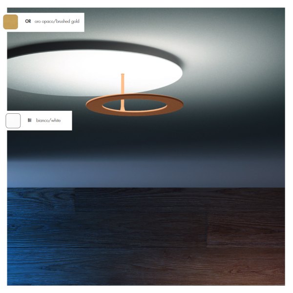 Icone Vera 66 Wand- und Deckenleuchte Gold Weiß verstellbar