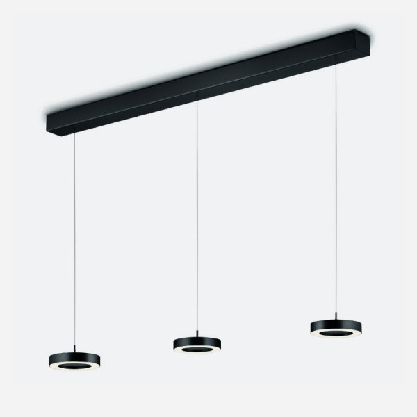 GKS Knapstein Daja-3 matt black 51.526.07 LED pendant light 3-flame