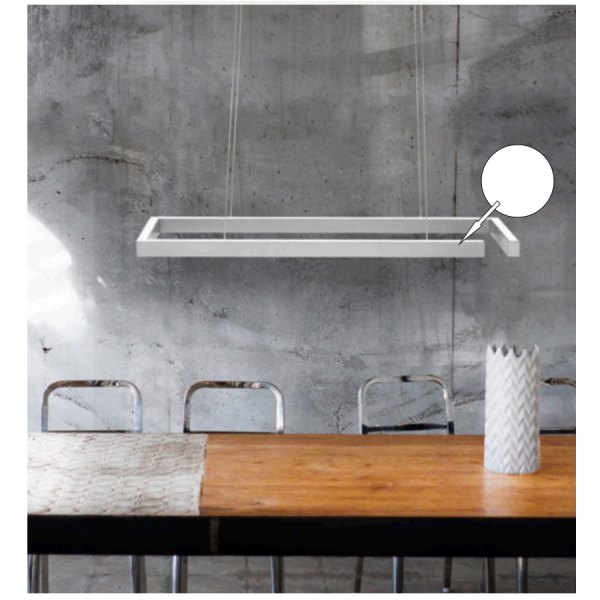 Knapstein Marisa 60 LED Pendant Light Top/Bottom Light Gesture Control Dimmable Lift Special Colour white matt