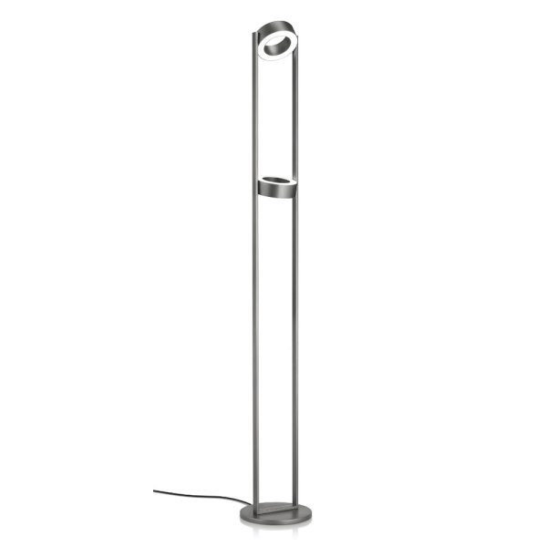 Knapstein LED Stehleuchte Wega-S 160 cm 41.994.35 – Graphit Anthrazit mit Gestensteuerung