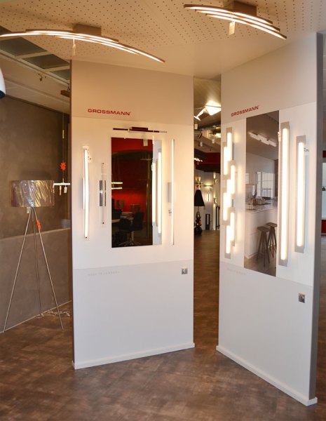 Ausstellungsstück Grossmann Karree LED Deckenleuchte 2-flg dimmbar Alu Perlglanz Kupfer