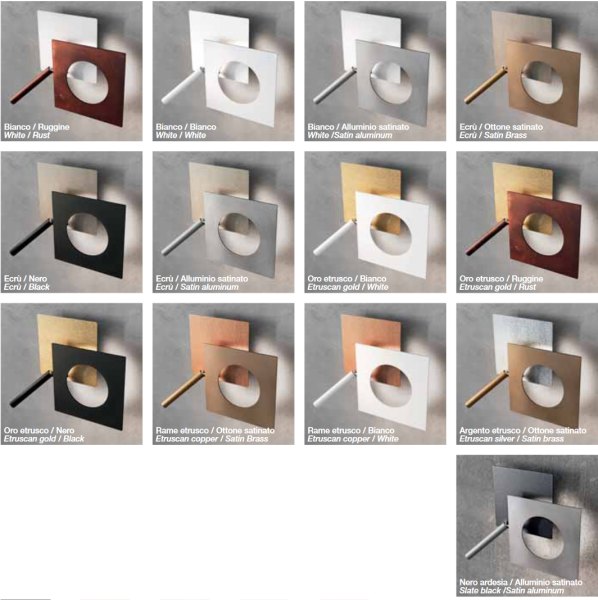 Icone Petra 26 Wandleuchte 26cm x 26cm verstellbar Farbauswahl