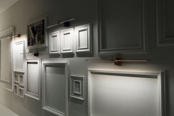 Icone Ypsilon adjustable LED wall and picture light chrome