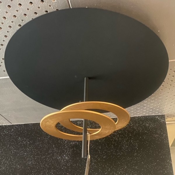 Icone Hula Hoop P2 ceiling lamp Ø 66cm, black brass
