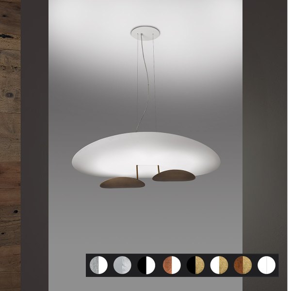 Icone Masai 90S LED-Pendelleuchte oval 2700K dimmbar Farbauswahl