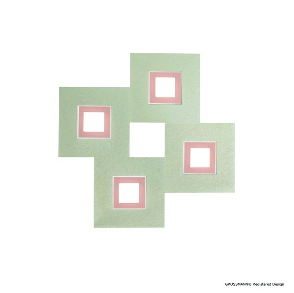 Grossmann Karree LED wall-/ceiling lamp 4flg.  aluminium titan