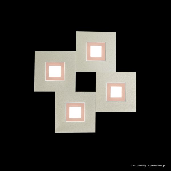 Grossmann Karree LED wall-/ceiling lamp 4flg.  aluminium titan