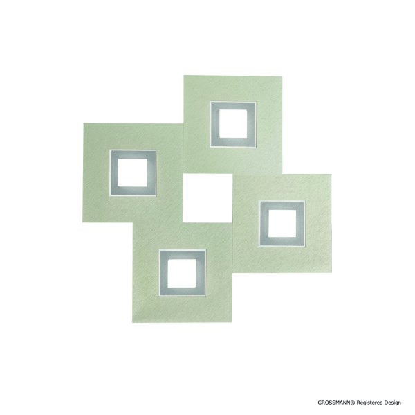 Grossmann Karree LED wall-/ceiling lamp 4flg.  aluminium titan