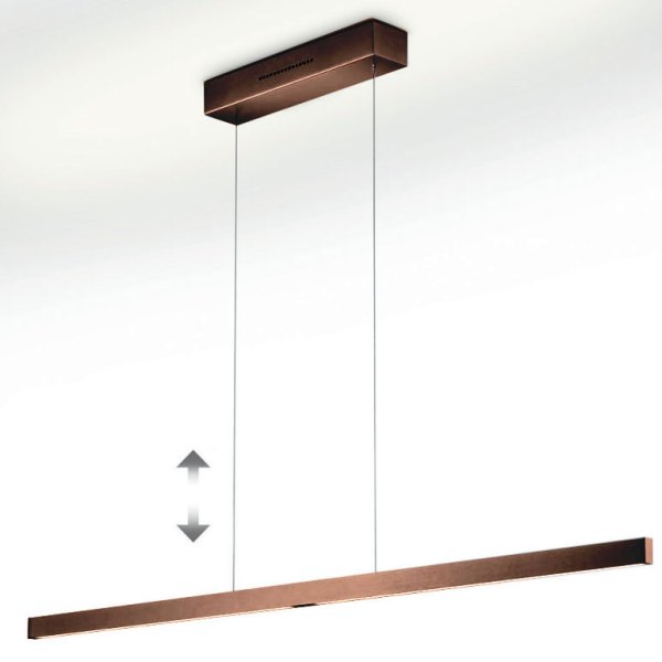 Exhibition piece - Knapstein Linn-L 128 LED pendant lamp gesture control dimmable lift effect bronze