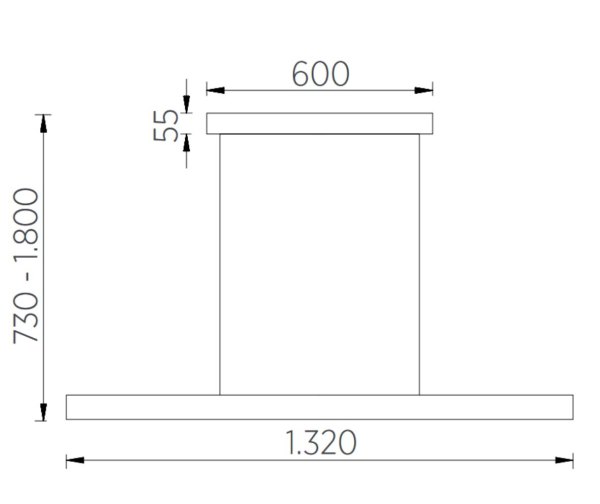 Knapstein Fara-132 LED Pendelleuchte dimmbar / Gestensteuerung / Höhenlift / Farbauswahl