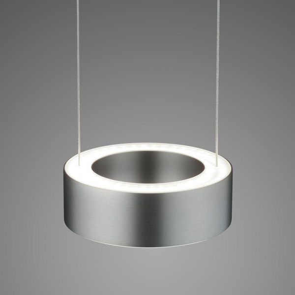 Knapstein Zera-3 51.518.05-1 Prismenabdeckung mattnickel LED Pendelleuchte - 3 flammig Ober-/Unterlicht Gestensteuerung Lift dimmbar