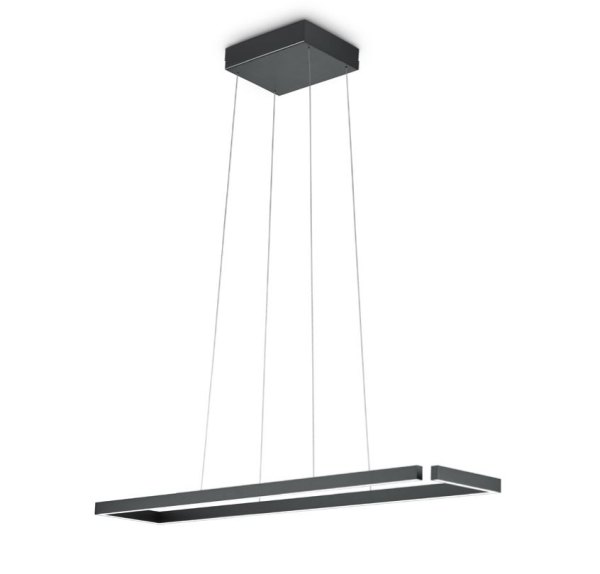 Knapstein Marisa 100 - mattnickel 51.504.05 LED Pendelleuchte -  100 cm Ober-/Unterlicht Gestensteuerung Lift dimmbar