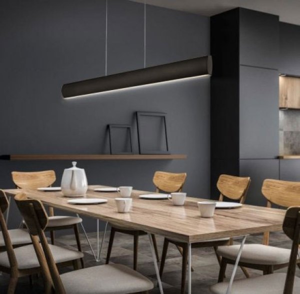Knapstein Runa 132 51.486.07 LED pendant light -  132 cm top/bottom light gesture control lift dimmable - black matt