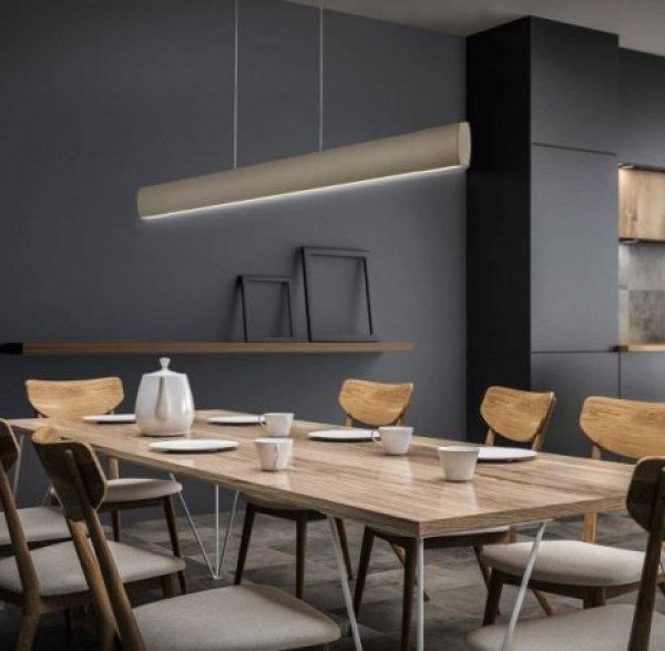 Exhibition piece - Knapstein Runa 92 51.489.05 LED pendant light - 92 cm top/bottom light gesture control lift dimmable - matt nickel
