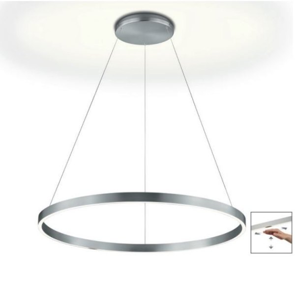 Knapstein Svea-80 in shapely LED ring pendant Ø 80 cm gesture control