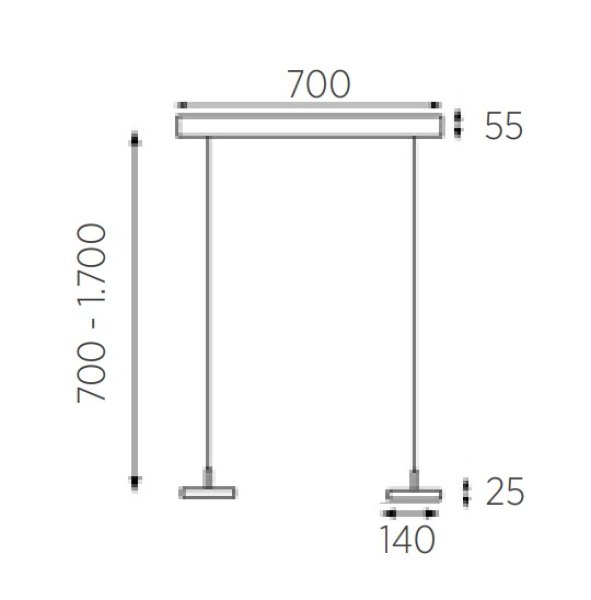 GKS Knapstein Daja-2 effekt bronze LED-Pendelleuchte 2- flammig 51.525.34