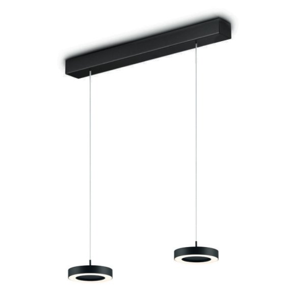 GKS Knapstein Daja-2 mattschwarz LED-Pendelleuchte 2- flammig 51.525.07