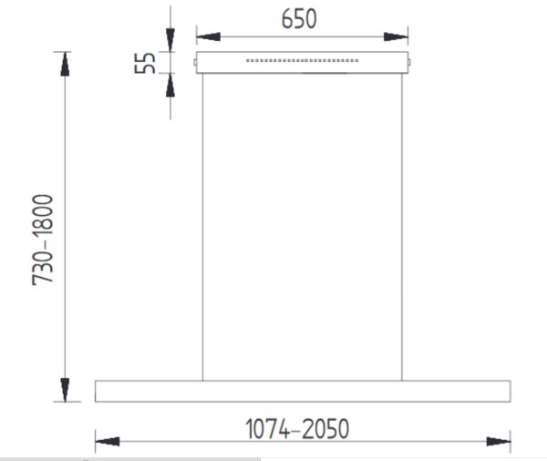 Knapstein Lara-L205 LED Pendelleuchte mattnickel *ausziehbar 107,4-205 cm* Gestensteuerung dimmbar Lift