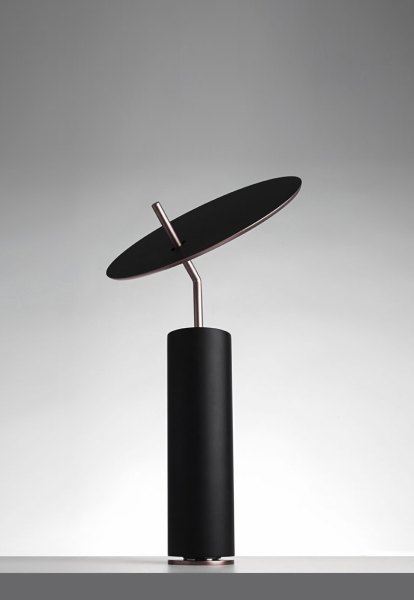 Icone Lua Tischleuchte Schwarz - Messingsilber Ø 22cm