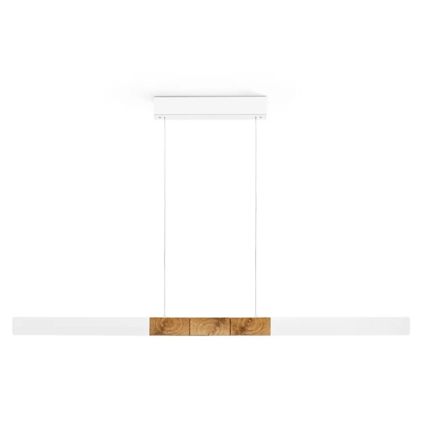 Herzblut beam light Lana del bianco 130cm 316220WUD Top and bottom light, dimmable with roller cord white