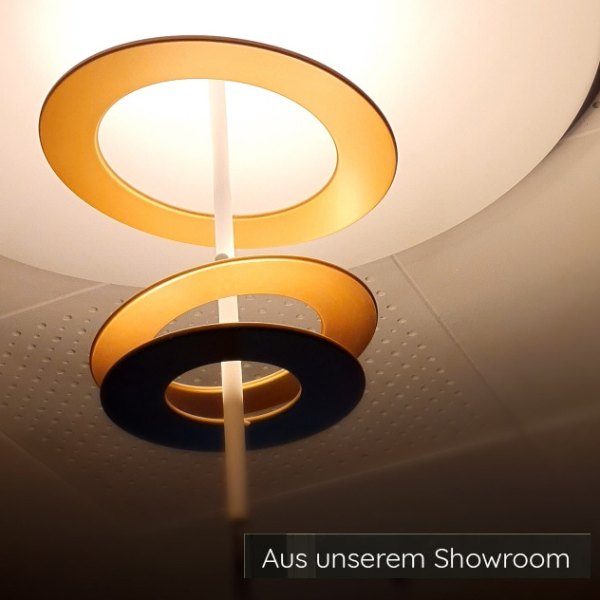 Icone Hula Hoop P3 ceiling lamp Ø 75cm, silver leaf / black
