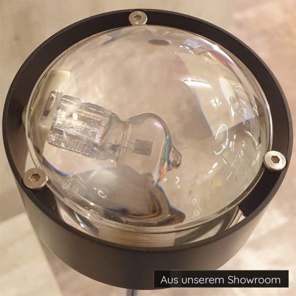 Top Light LED Tischleuchte "Puk Table Single" 60cm, Sepia / Chrom