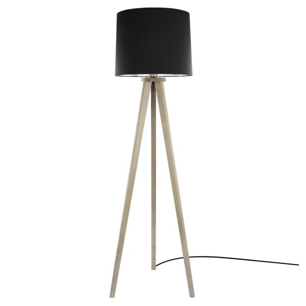 Herzblut Elli floor lamp - solid wood, White knotty oak, oiled 160 cm 14858